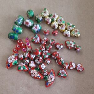 Cloisonne Floral Beads